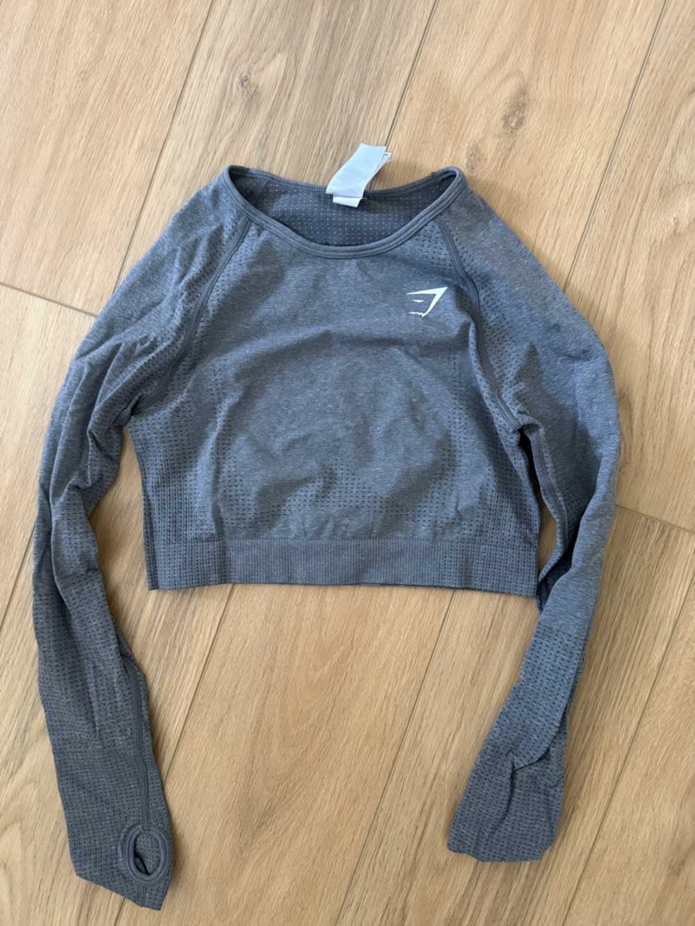 Gymshark Dark Gray Seamless Long Sleeve Crop